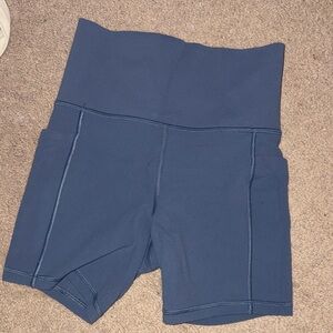 Athleta High-Waisted Navy Shorts